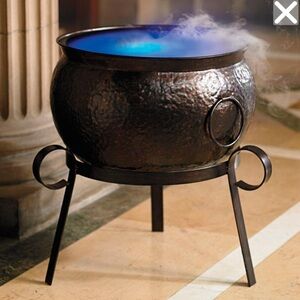 Frontgate Hammered Metal Cauldron with Stand - NWT
